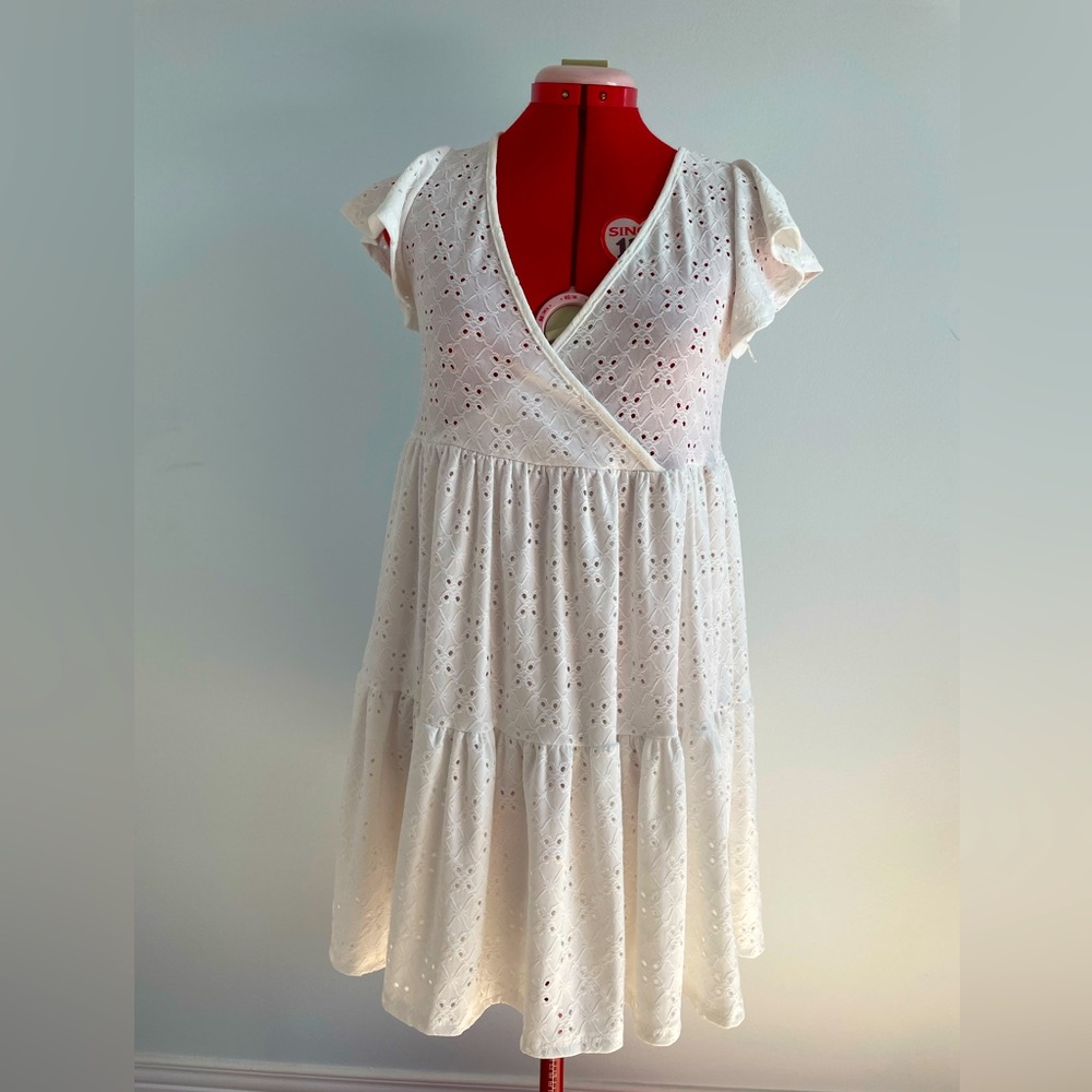 White floral dress